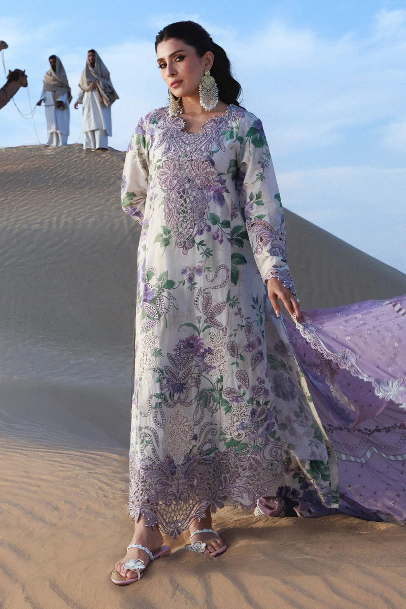 embroidered printed lawn dress EMBROIDERED LAWN SF-191