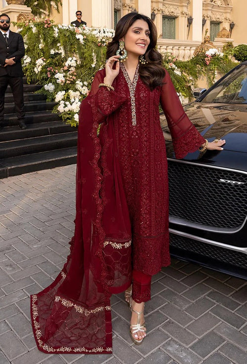 03-Piece chiffon Suit With Sequence Embroidery | Ready To Wear