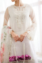 03-Piece Embroidered Organza Suit | Ready To Wear