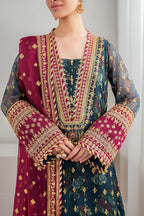 3-Piece High-Quality Soft Chiffon Stitched Suit
