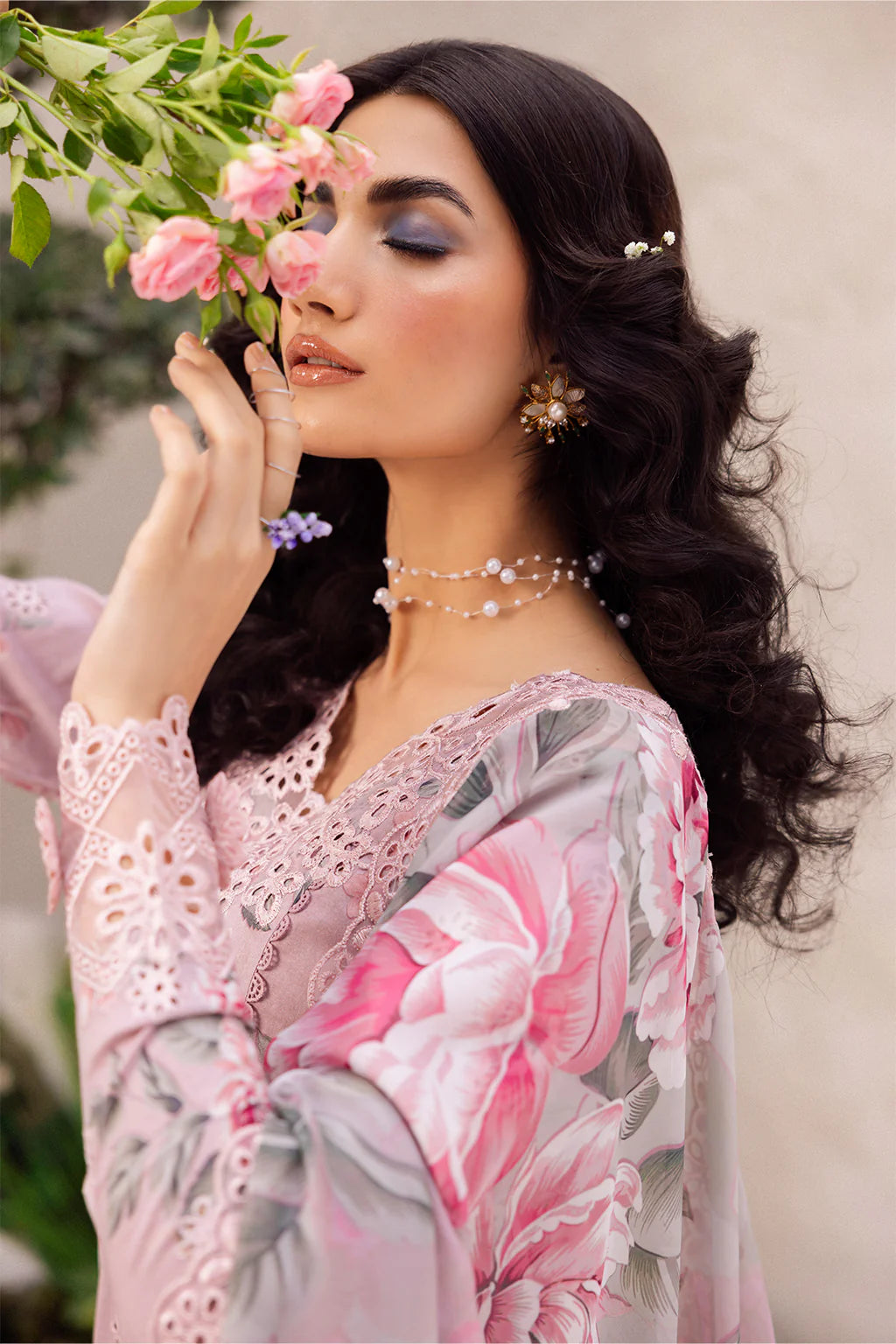 03-Piece Printed Lawn Suit With Embroidery | Ready To Wear