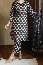 03-Piece Printed Silk Suit | Ready To Wear