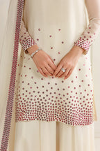03-Piece Luxury Embroidered Chiffon Suit - Ready To  Wear