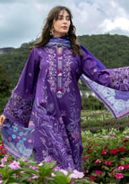 03-Piece Embroidered Lawn Suit With Printed Silk Dupatta | Ready To Wear