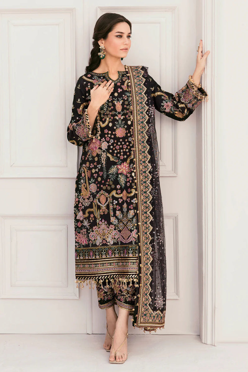 03-Piece Net Suit With Embroidery | Ready To Wear