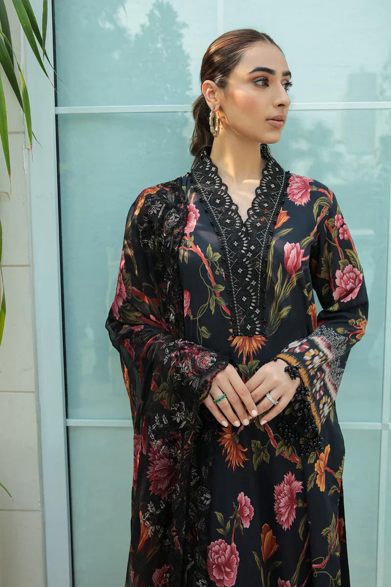 03-Piece Printed Lawn Suit With Embroidery | Ready To Wear