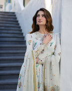 03-Piece Lawn Frock With Embroidery | Ready To Wear