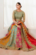 03-piece Embroidered Silk Lehanga With Organza Dupatta | Ready To Wear