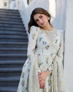 03-Piece Lawn Frock With Embroidery | Ready To Wear