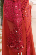 03-Piece Embroidered Lawn Suit With Silk Dupatta | Ready To Wear