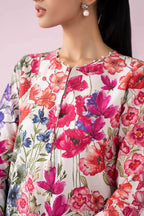 03-Piece Printed Lawn Suit With Chiffon Dupatta | Ready To Wear