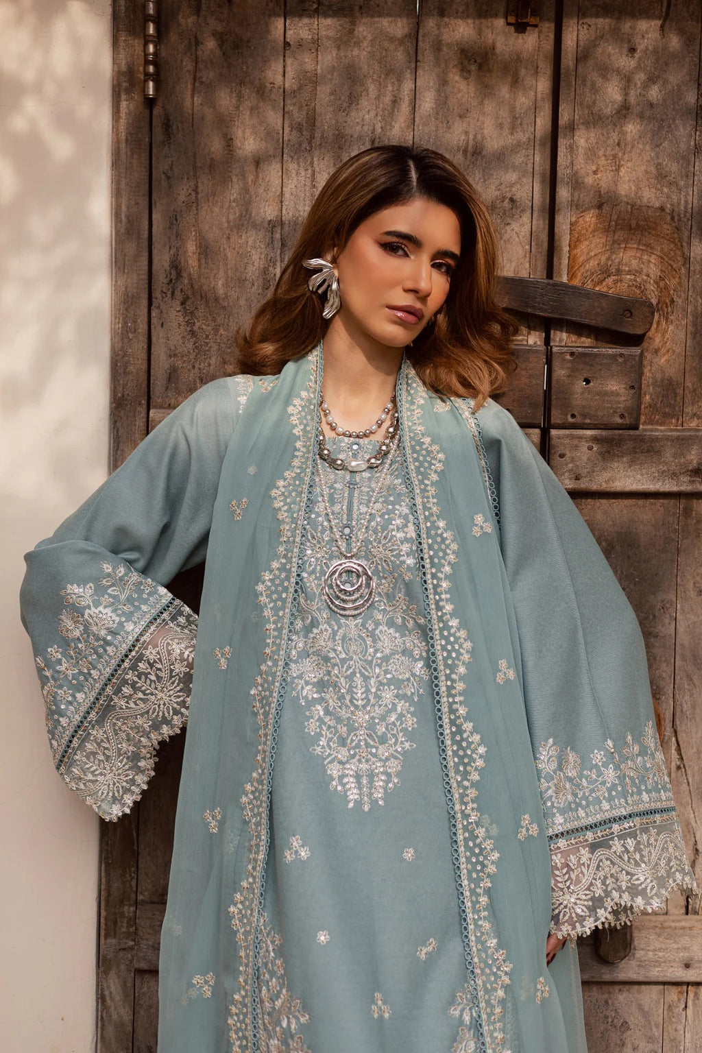 03-Piece Egyptian Lawn Embroidered Suit - Ready  To  Wear