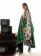 03-Piece Embroidered Print Lawn With Embroidered Chiffon Dupatta - Ready To Wear
