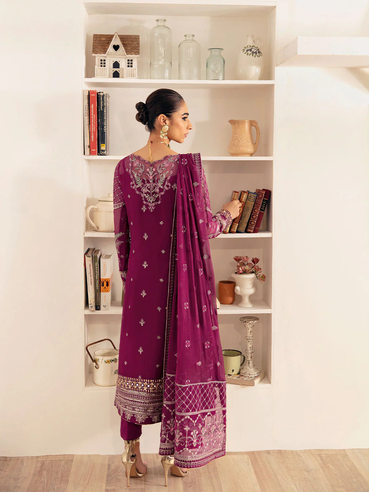 03-Piece Fully Embroidered Chiffon Suit | Ready To Wear