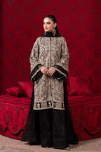 3-Piece Semi Pure Chiffon Embroidered Suit - Ready  to Wear