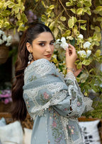 03-Piece Embroidered Lawn Suit With Net Dupatta | Ready To Wear