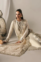03-Piece Embroidered Lawn Suit With Printed Chiffon Dupatta | Ready To Wear