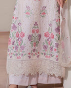 03-Piece Lawn Suit With Organza Dupatta | Ready To Wear